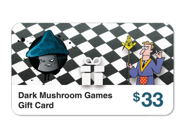 Dark Mushroom Games or Illuminatus themed artwork gift cards
